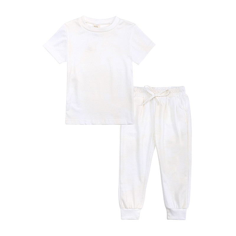 Tie Dye Pajamas Sets Long Sleeve T-shirt+Pants Trousers Girls Baby Boys Autumn