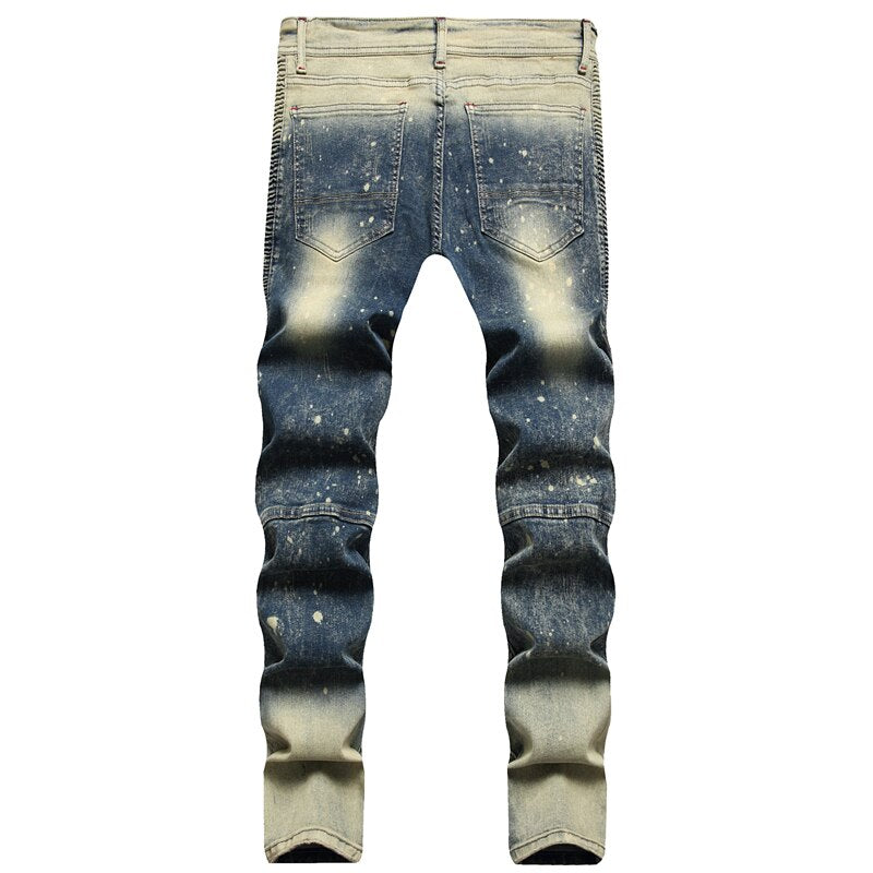 Summer Embroidery Drape Paint Fashionable Pants