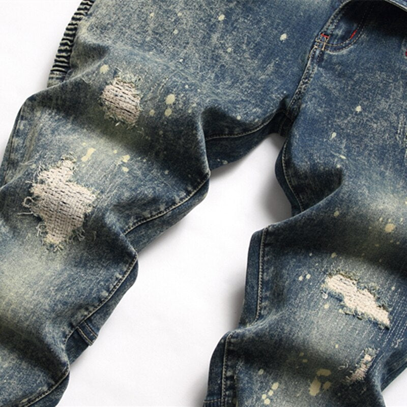 Summer Embroidery Drape Paint Fashionable Pants