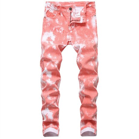 High Quality Men Casual Jeans Coated Slim Straight