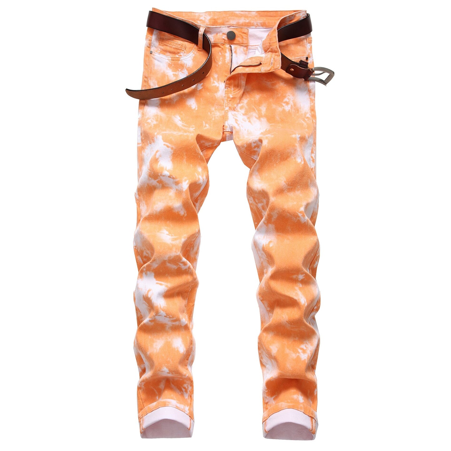 High Quality Men Casual Jeans Coated Slim Straight