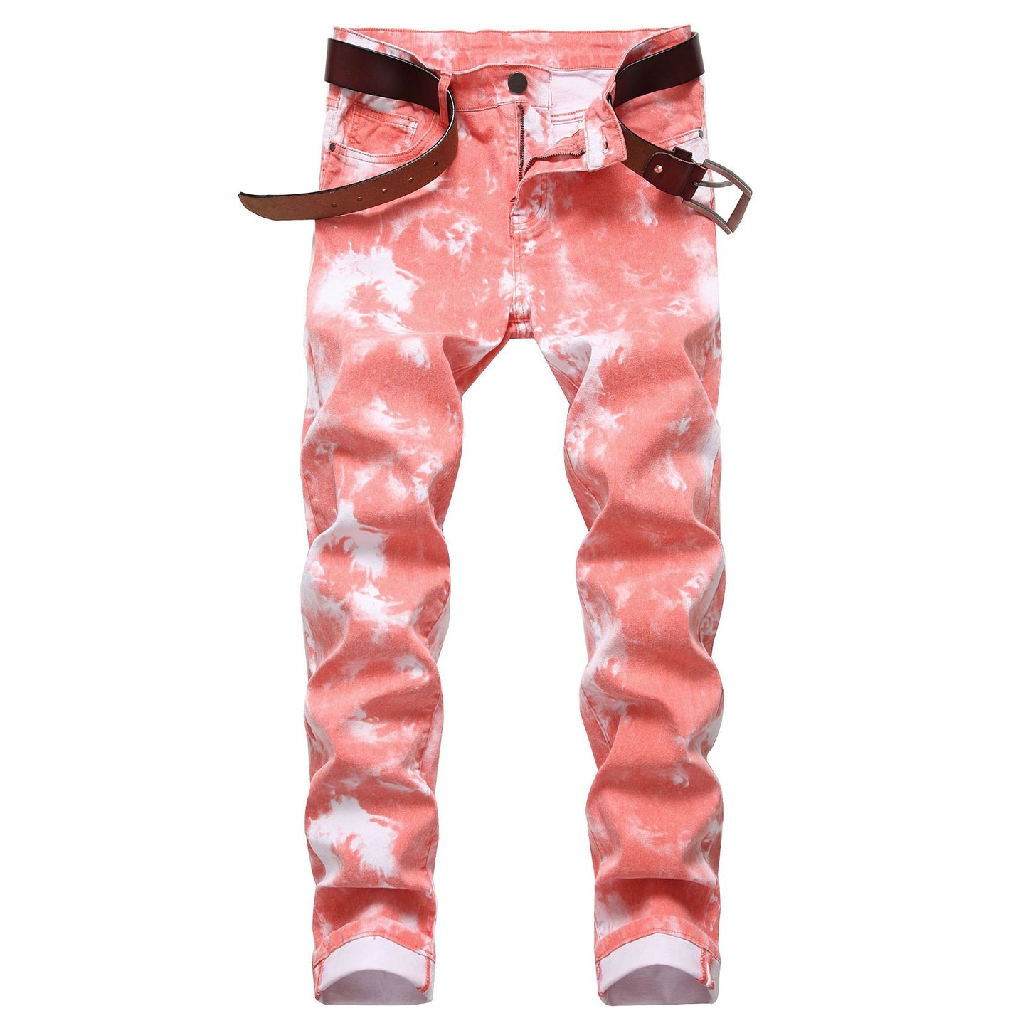 High Quality Men Casual Jeans Coated Slim Straight
