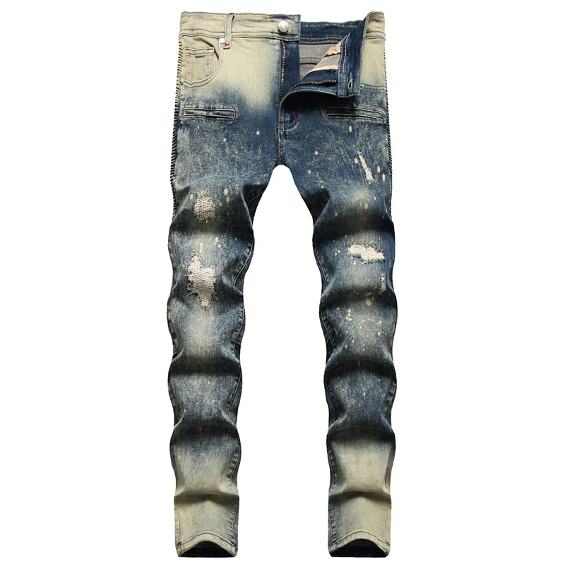 Summer Embroidery Drape Paint Fashionable Pants