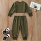 1-6Y Infant Kids Baby Girls 2Pcs Clothes Set Long Sleeve Crops Tops Shirt Pants Spring Autumn Outfits