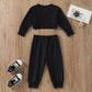 1-6Y Infant Kids Baby Girls 2Pcs Clothes Set Long Sleeve Crops Tops Shirt Pants Spring Autumn Outfits