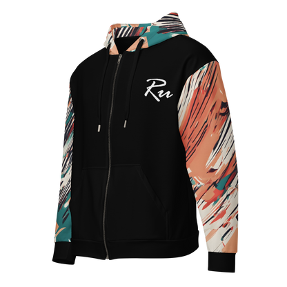 Designer 2 zip hoodie