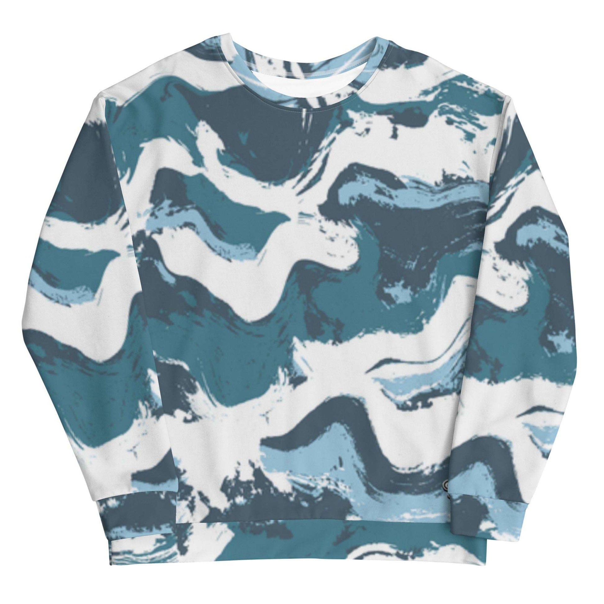 Blue Wave Patterns Sweatshirt