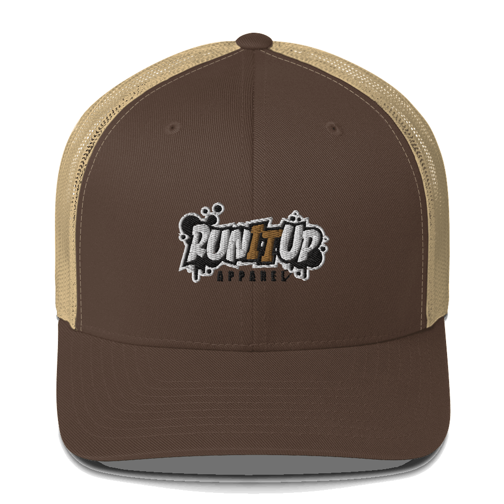 3D Puff EMB Run It Up Apparel Trucker Cap