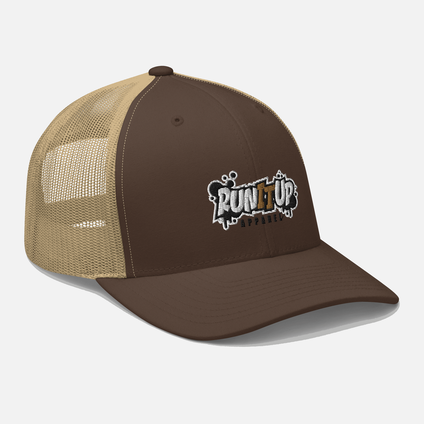 3D Puff EMB Run It Up Apparel Trucker Cap