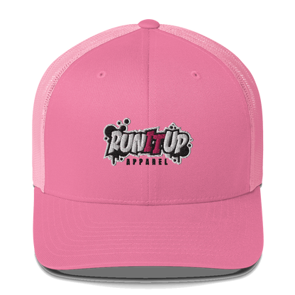 3D Puff EMB Run It Up Apparel Trucker Cap