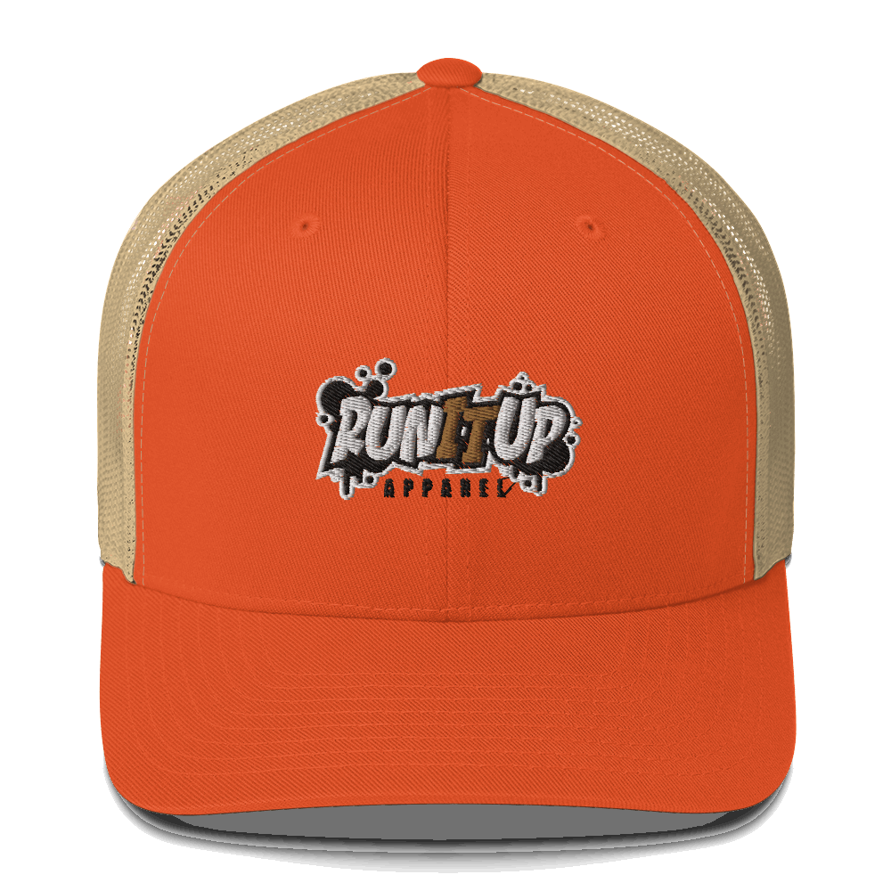 3D Puff EMB Run It Up Apparel Trucker Cap