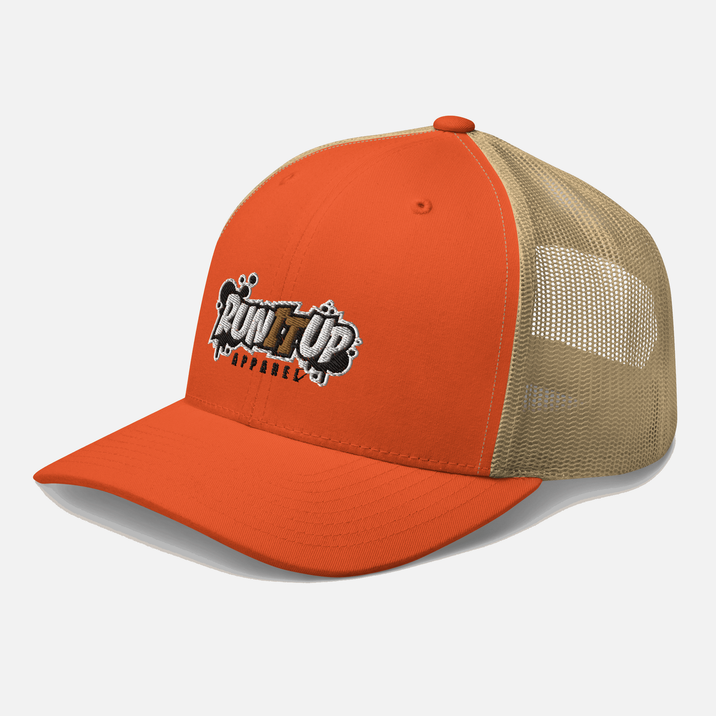 3D Puff EMB Run It Up Apparel Trucker Cap