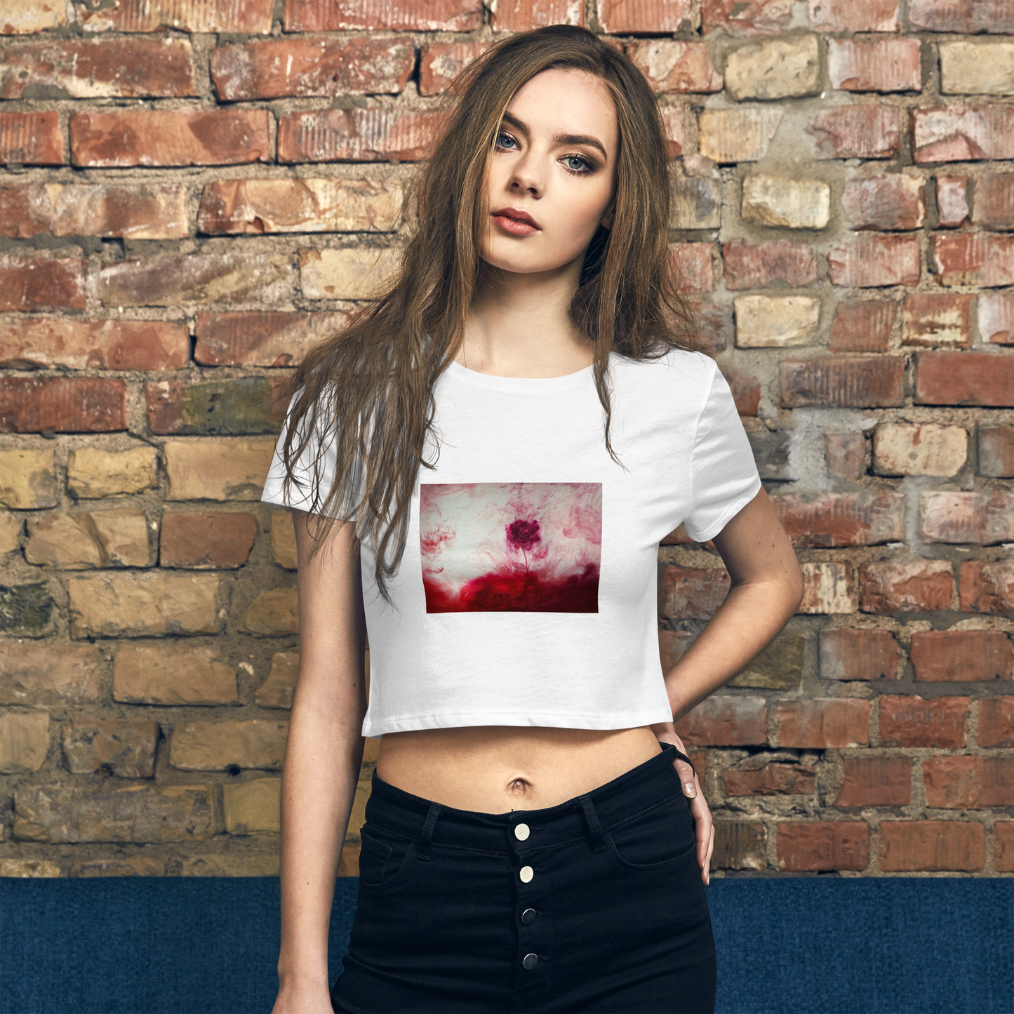 Women’s Imagery  Rose  Crop Tee