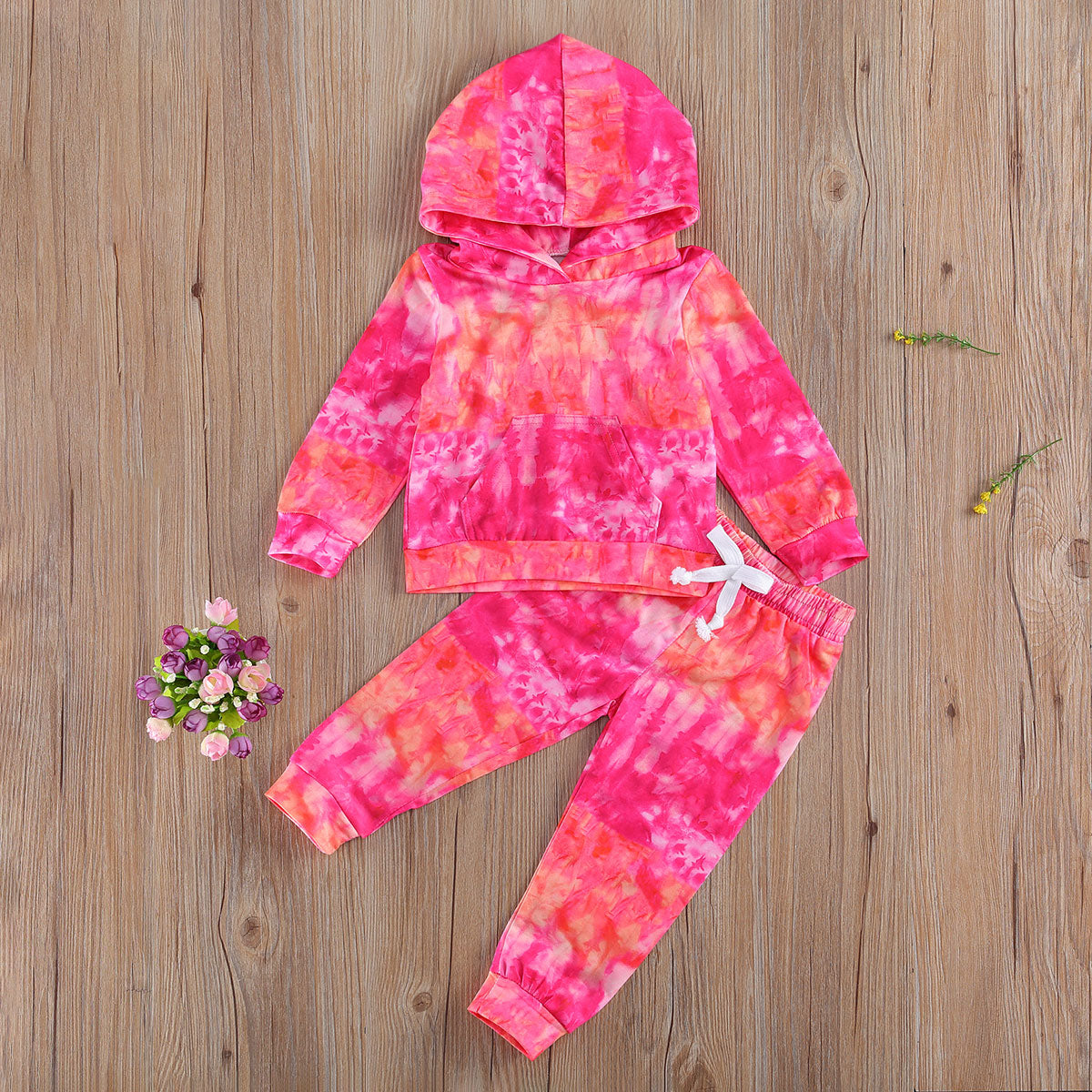 Tie Dye , Baby Girl Hoodies and Pants,  2Pcs Sets