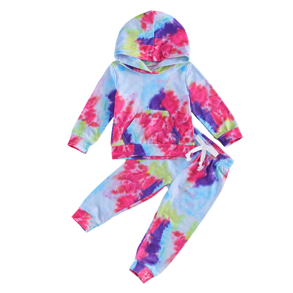 Tie Dye , Baby Girl Hoodies and Pants,  2Pcs Sets