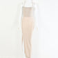 Spaghetti Strap Midi Summer Dress Strapless high Split