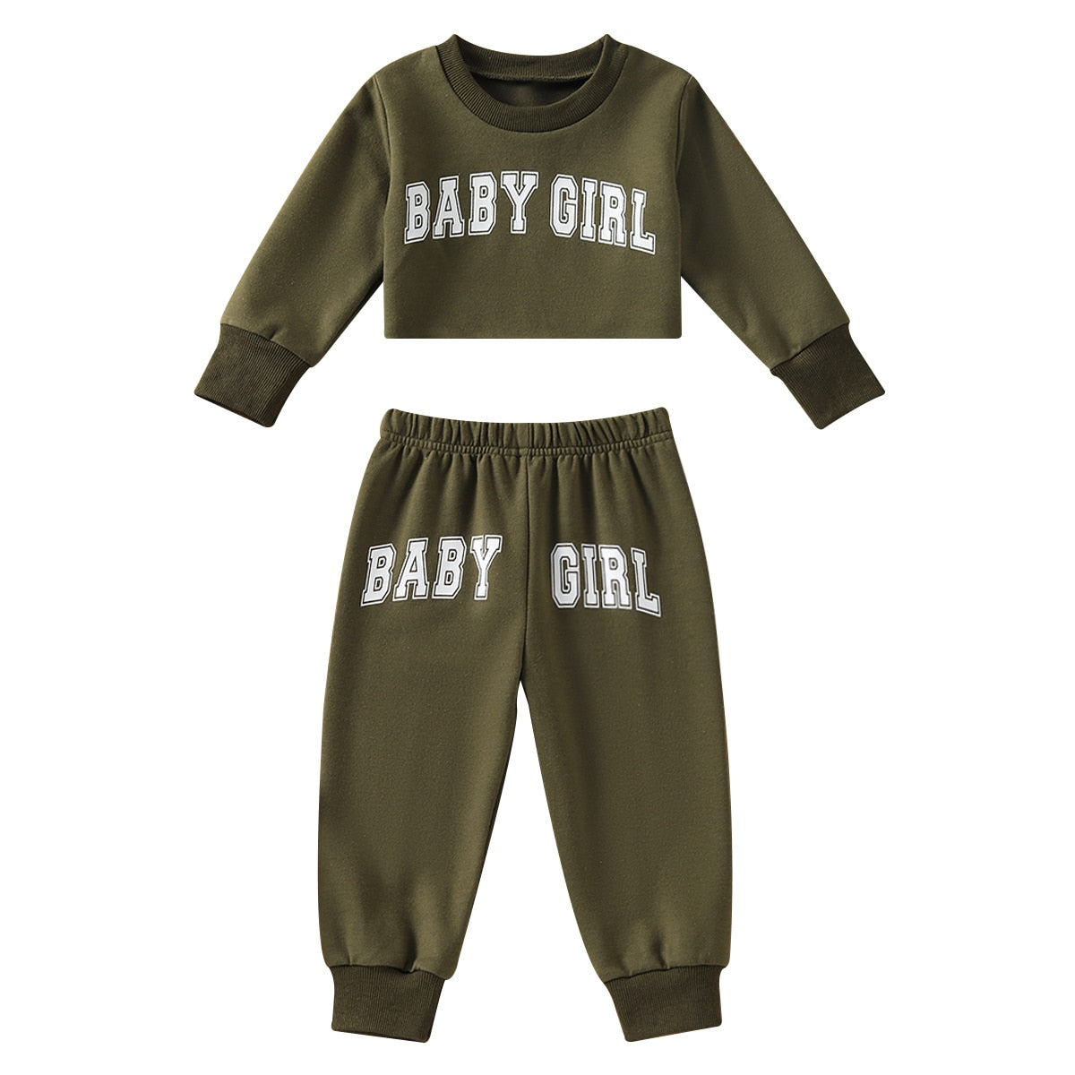 1-6Y Infant Kids Baby Girls 2Pcs Clothes Set Long Sleeve Crops Tops Shirt Pants Spring Autumn Outfits