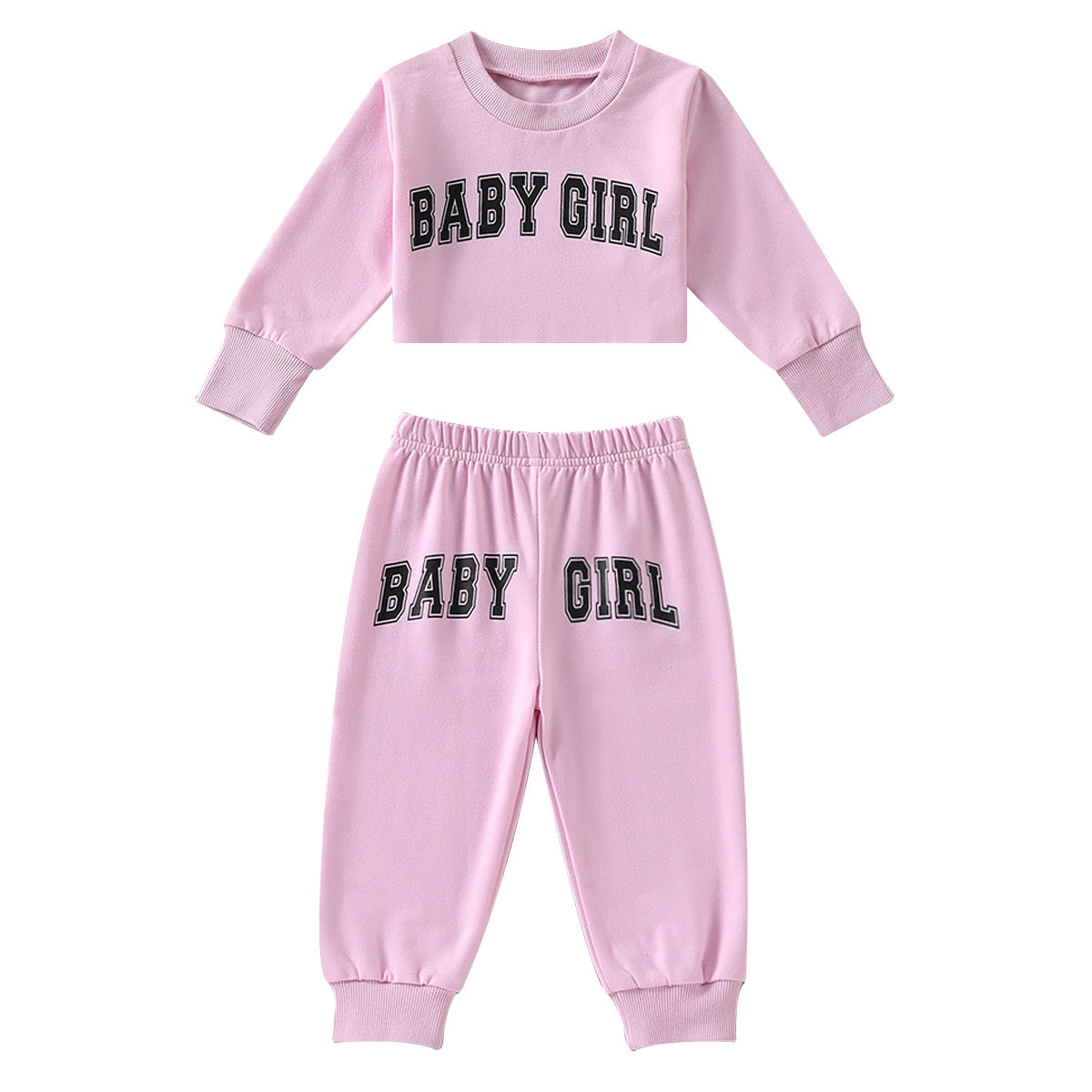 1-6Y Infant Kids Baby Girls 2Pcs Clothes Set Long Sleeve Crops Tops Shirt Pants Spring Autumn Outfits