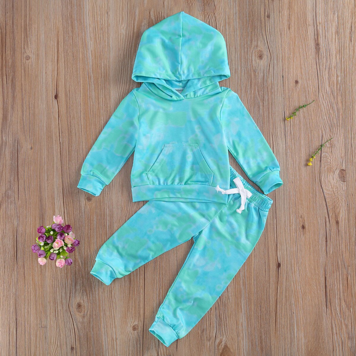 Tie Dye , Baby Girl Hoodies and Pants,  2Pcs Sets