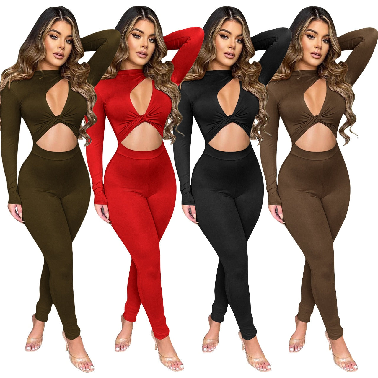 Sexy Cut Out Twist Rompers Club Party ready