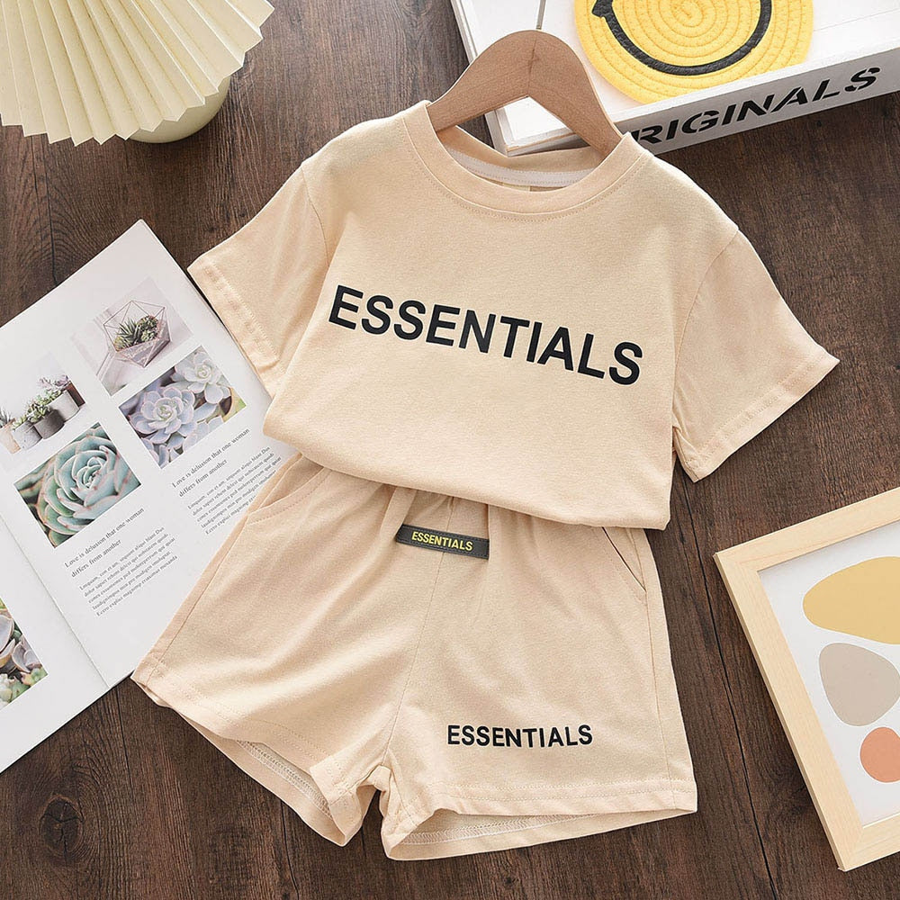 Casual Letter Printing T-shirt and Shirts Set 2pcs Baby Clothes Pajamas Suits