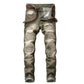 Denim Men Blue White Red Green Yellow Casual Jeans