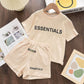 Casual Letter Printing T-shirt and Shirts Set 2pcs Baby Clothes Pajamas Suits