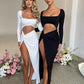 Hollow Out High Split N Sexy Women's Elegant Dress