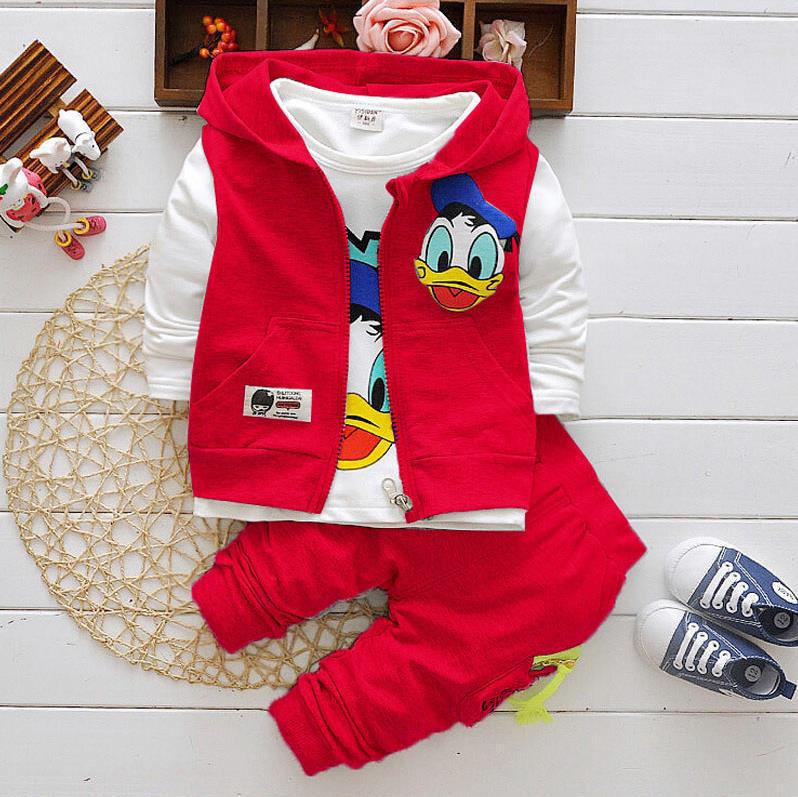 Kids Toddler Three-piece  Cartoon Donald Duck