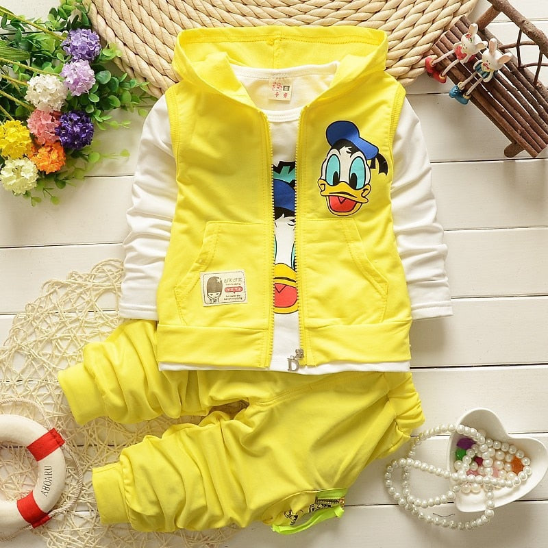 Kids Toddler Three-piece  Cartoon Donald Duck