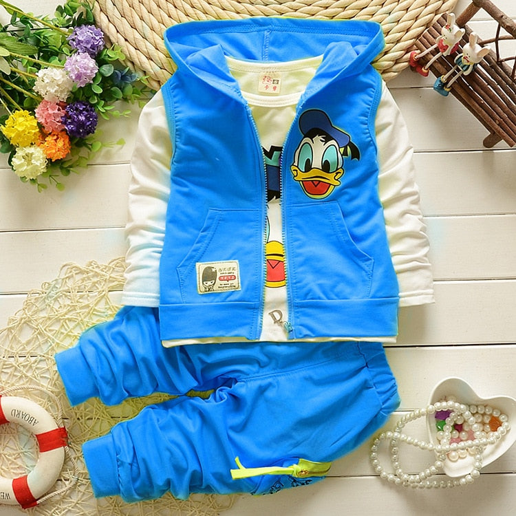 Kids Toddler Three-piece  Cartoon Donald Duck