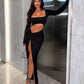 Hollow Out High Split N Sexy Women's Elegant Dress