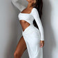 Hollow Out High Split N Sexy Women's Elegant Dress