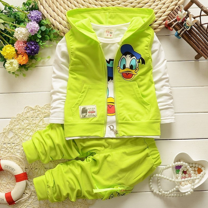 Kids Toddler Three-piece  Cartoon Donald Duck