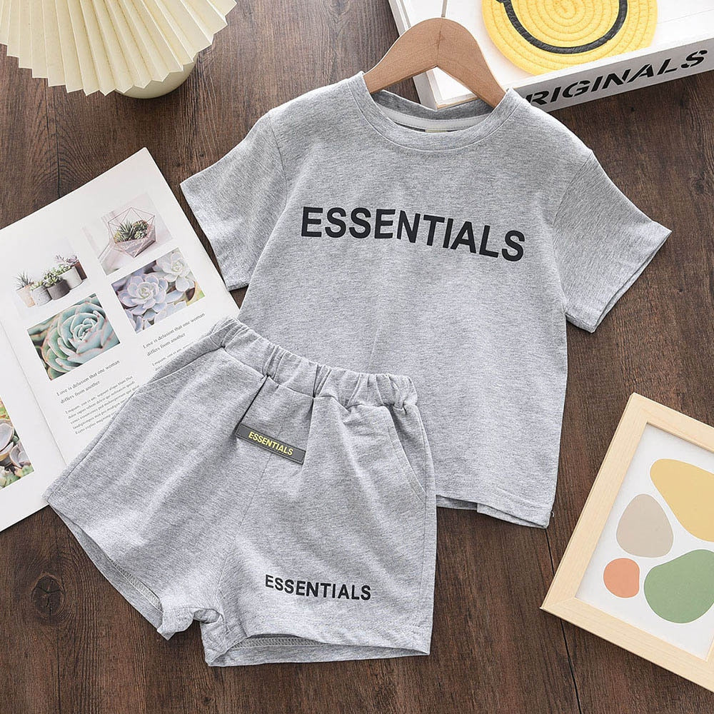 Casual Letter Printing T-shirt and Shirts Set 2pcs Baby Clothes Pajamas Suits