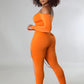 Off the Shoulder 2 Piece Set Women Sexy Long Sleeve Laced Up Crop Top Cut Out Lace Up Pants