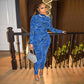 Sexy Glitter Solid Tracksuit Women  Club Party 2 Piece Set