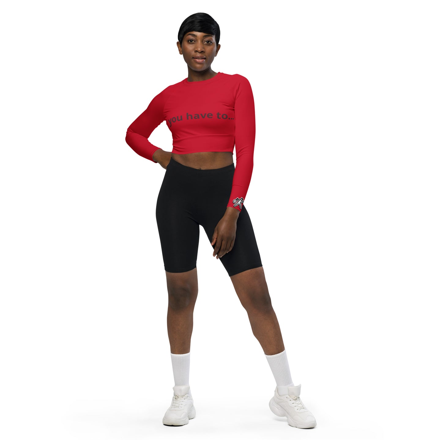 You Have To Run It Up long-sleeve crop top