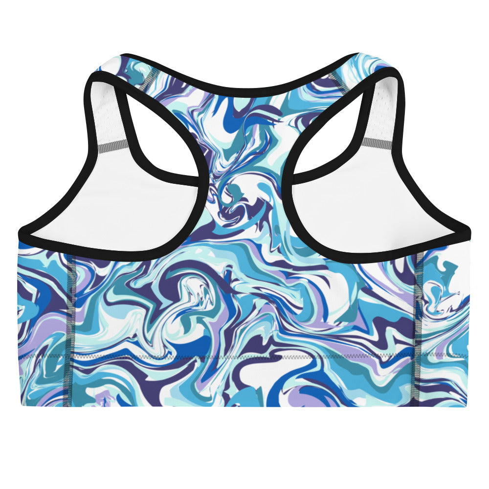 Swirl Paint Sports bra