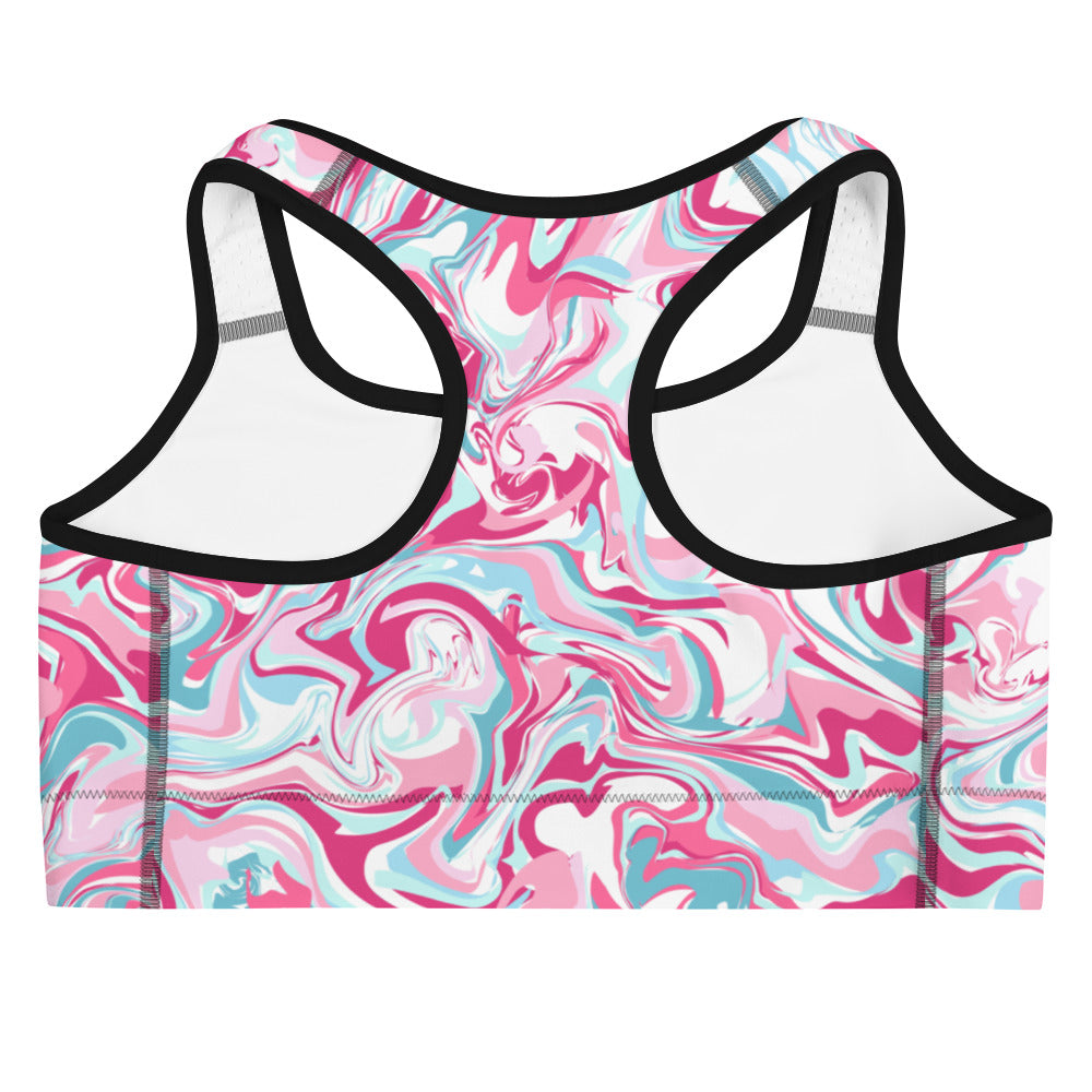 Swirl paint 2 Sports bra