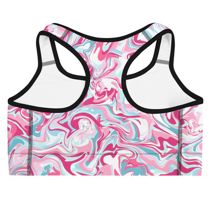 Swirl paint 2 Sports bra