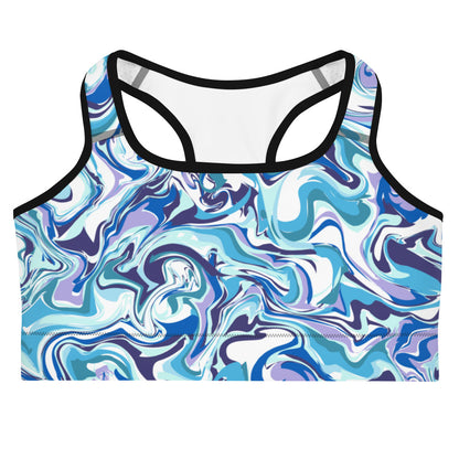 Swirl Paint Sports bra