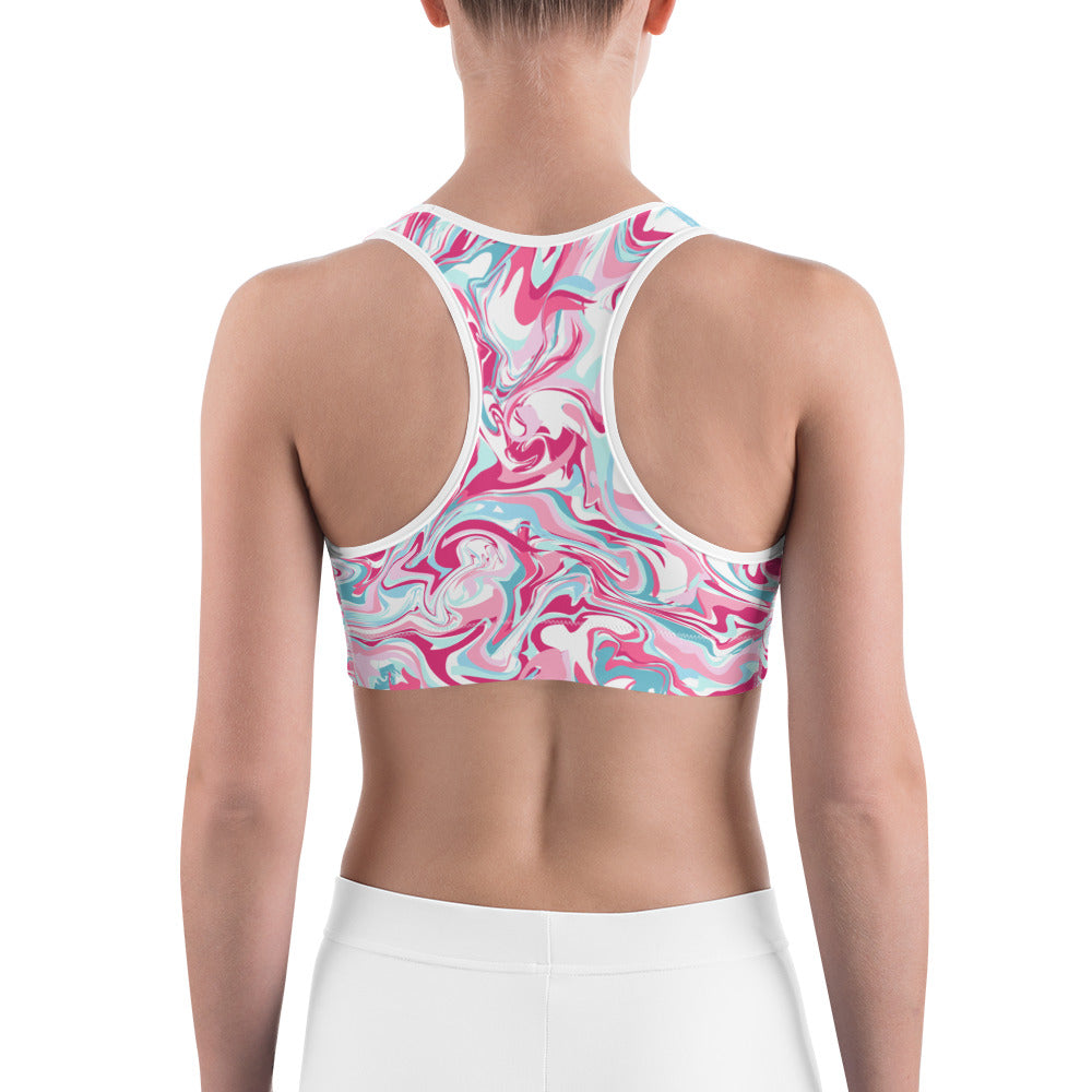 Swirl paint 2 Sports bra