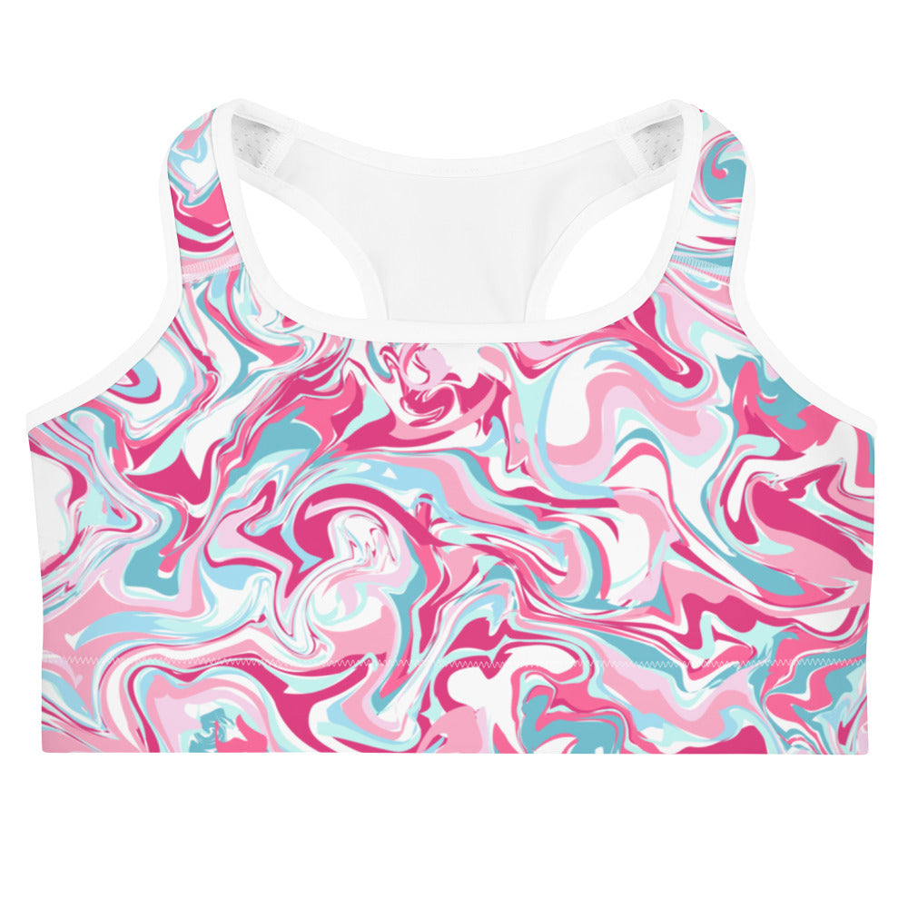 Swirl paint 2 Sports bra