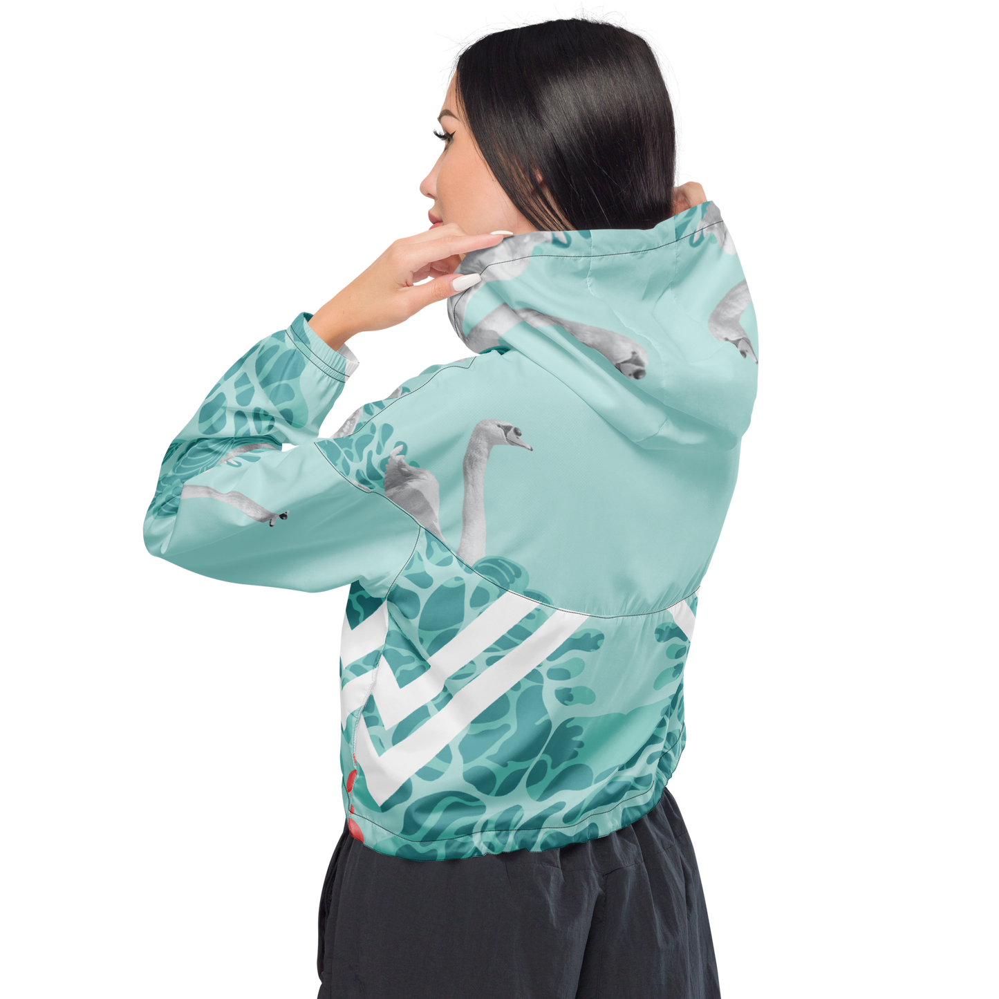 Women’s Swan cropped windbreaker