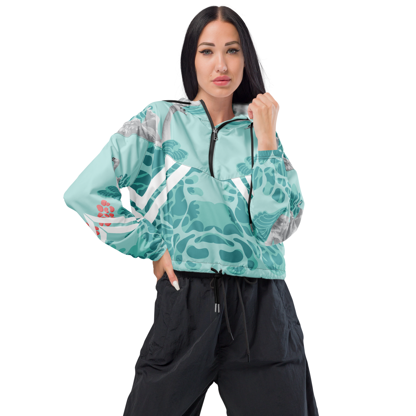 Women’s Swan cropped windbreaker