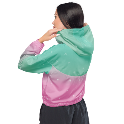 Women’s Two Tone cropped windbreaker