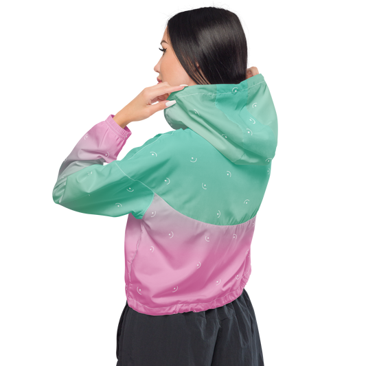 Women’s Two Tone cropped windbreaker