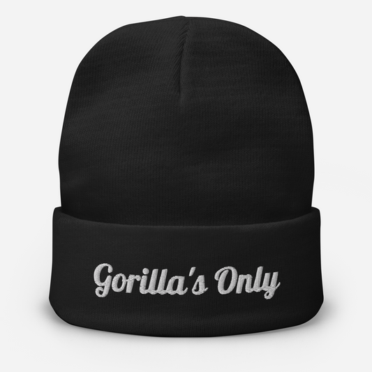 Gorilla's Ony Embroidered Beanie