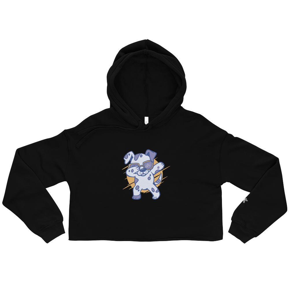 Dabbing Pup Crop Hoodie